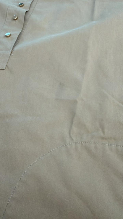 BEIGE STUD AND ZIP DETAIL DRESS 42