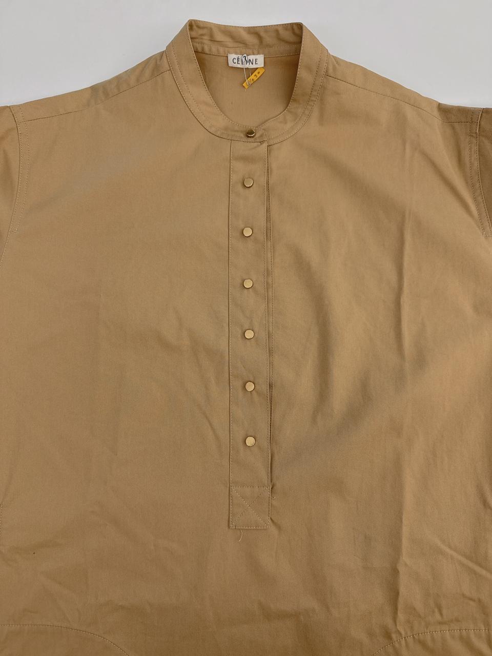 BEIGE STUD AND ZIP DETAIL DRESS 42