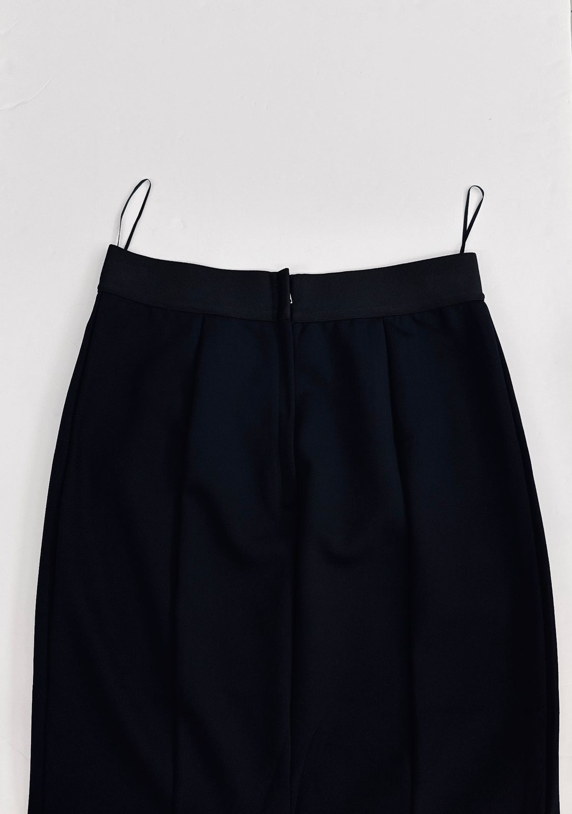 BLACK LOGO WAISTBAND FITTED PENCIL SKIRT 46