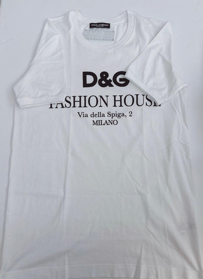 WHITE COTTON JERSEY T-SHIRT 38