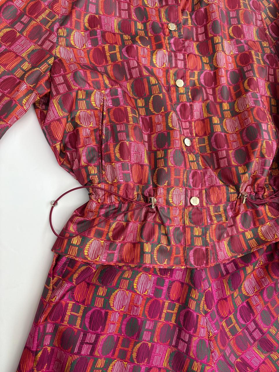 MULTICOLOR LIGHTWEIGHT LOGO PRINT JACKET AND TROUSER XS/2