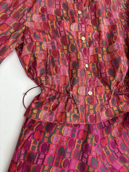MULTICOLOR LIGHTWEIGHT LOGO PRINT JACKET AND TROUSER XS/2