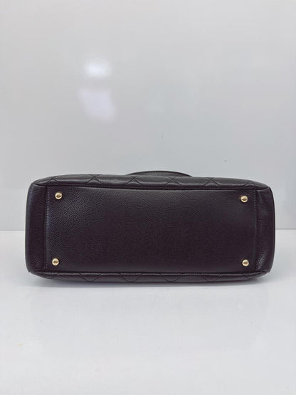 BLACK SOFT CAVIAR LEATHER CC TIMELESS TOTE BAG GHW