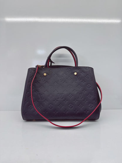 MARINE ROUGE MONOGRAM EMPREINTE LEATHER MONTAIGNE MM BAG