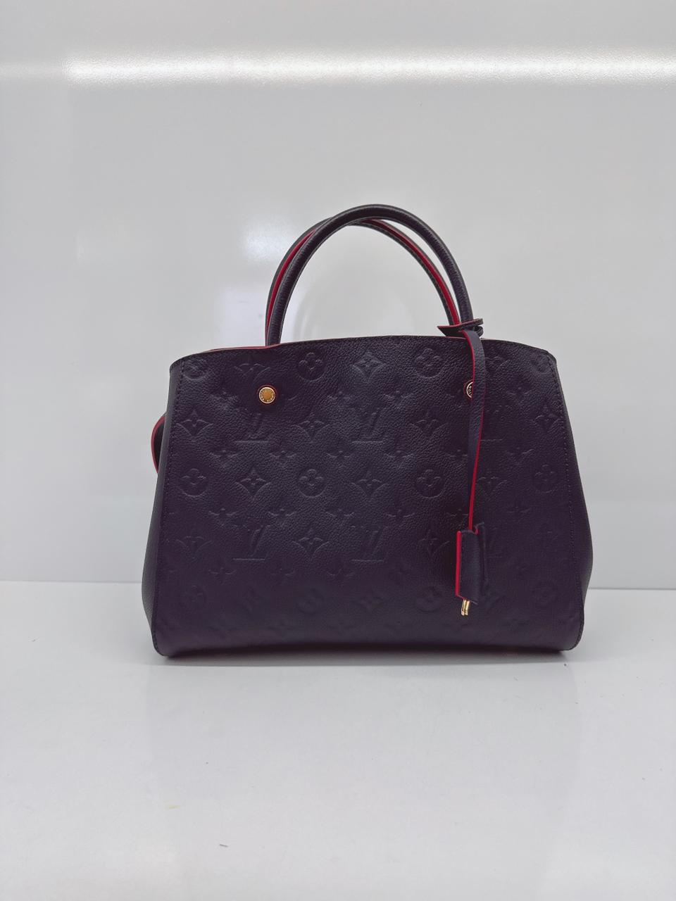 MARINE ROUGE MONOGRAM EMPREINTE LEATHER MONTAIGNE MM BAG