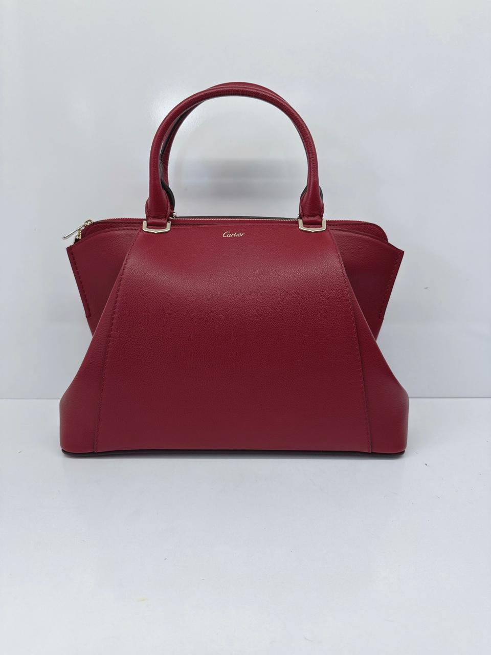RED TAURILLON LEATHER C DE CARTIER BAG
