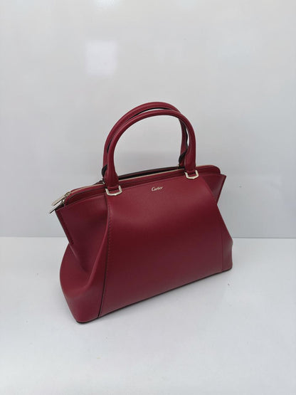 RED TAURILLON LEATHER C DE CARTIER BAG