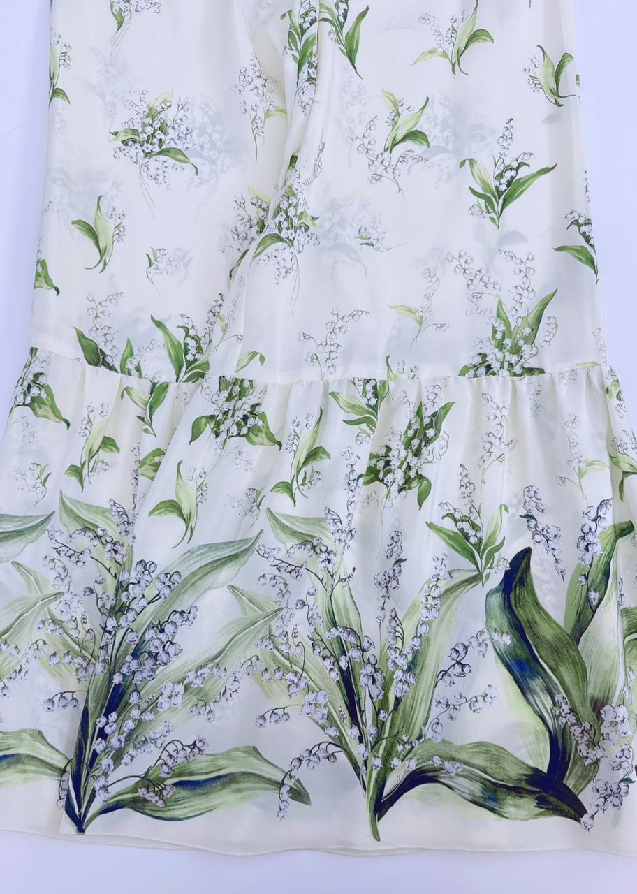 IVORY LILY FLARED TROUSERS AND SHIRT SET 38