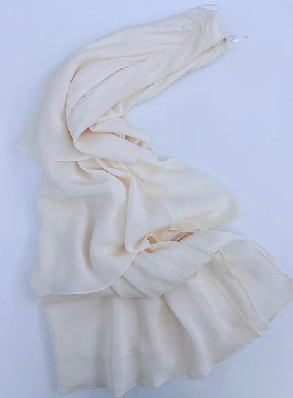 IVORY LAYERED MIDI SKIRT 40