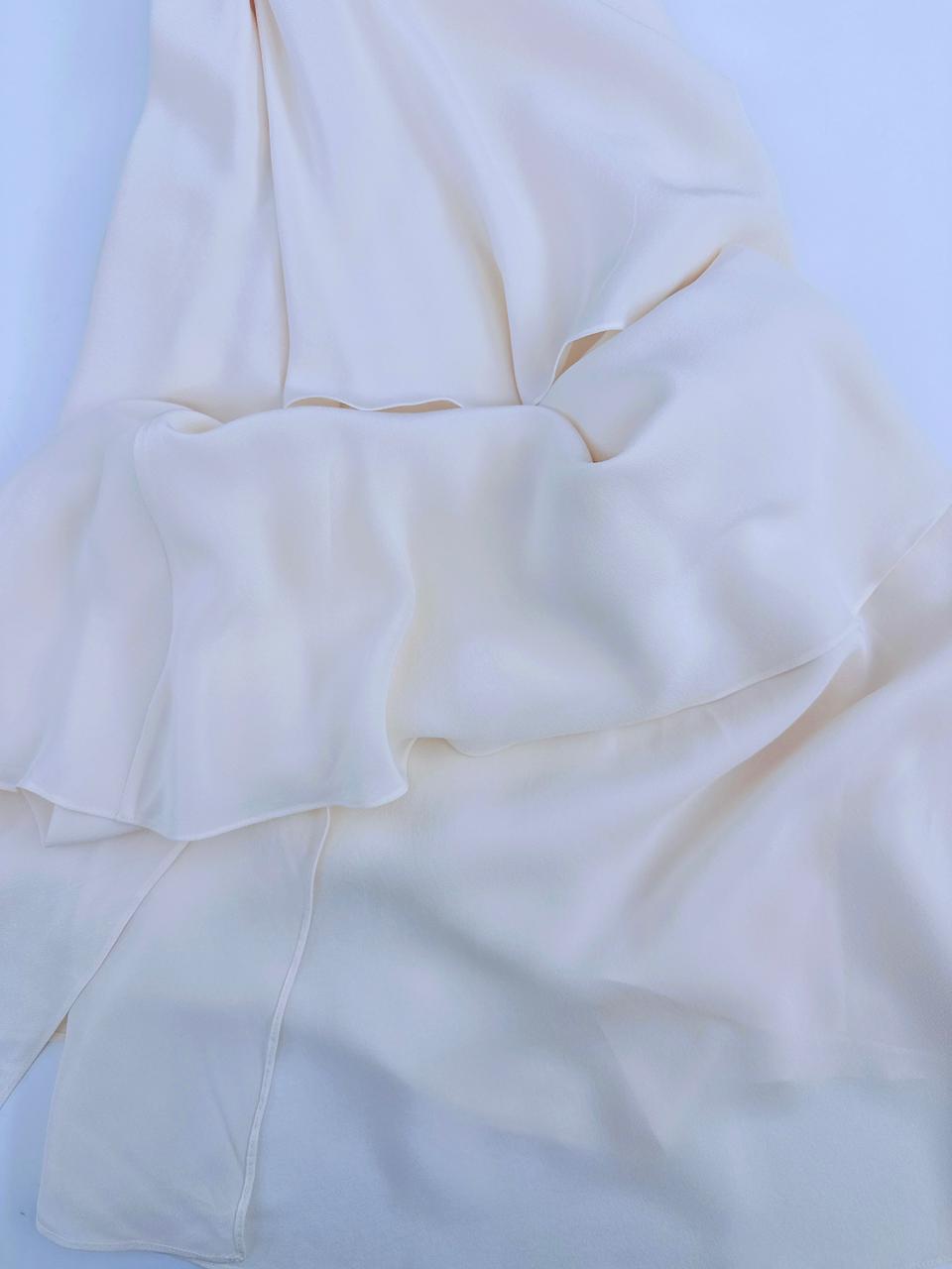 IVORY LAYERED MIDI SKIRT 40