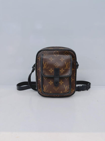 BROWN BLACK MONOGRAM MACASSAR CHRISTOPHER WEARABLE WALLET