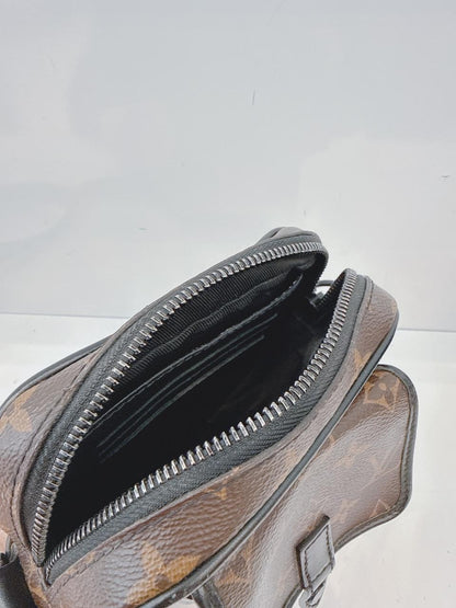 BROWN BLACK MONOGRAM MACASSAR CHRISTOPHER WEARABLE WALLET