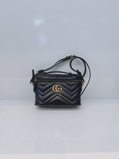 BLACK GG MARMONT MINI VANITY CASE