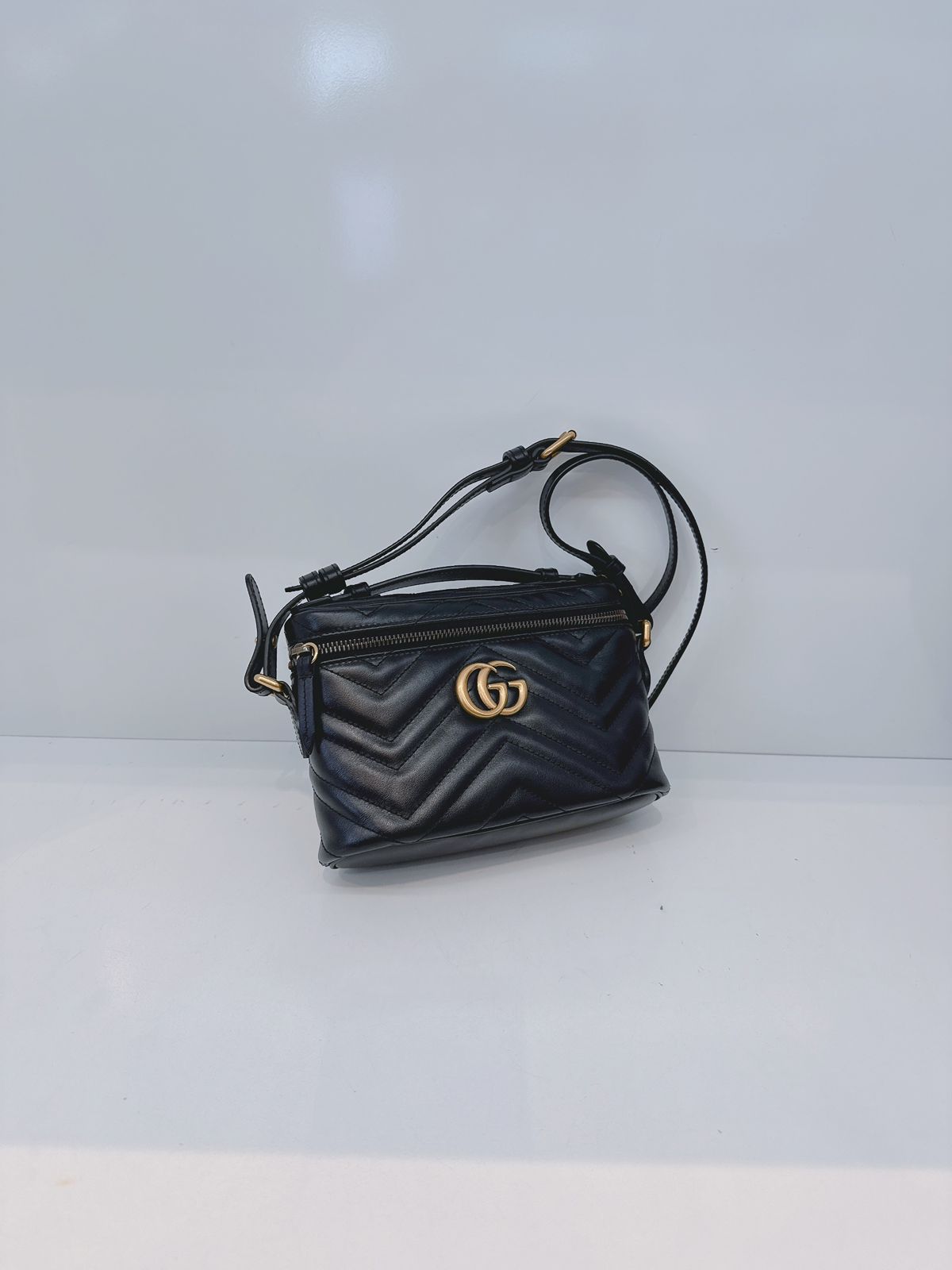 BLACK GG MARMONT MINI VANITY CASE