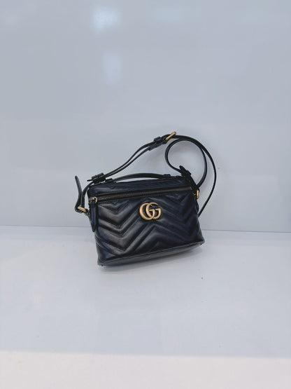 BLACK GG MARMONT MINI VANITY CASE