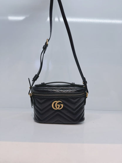 BLACK GG MARMONT MINI VANITY CASE