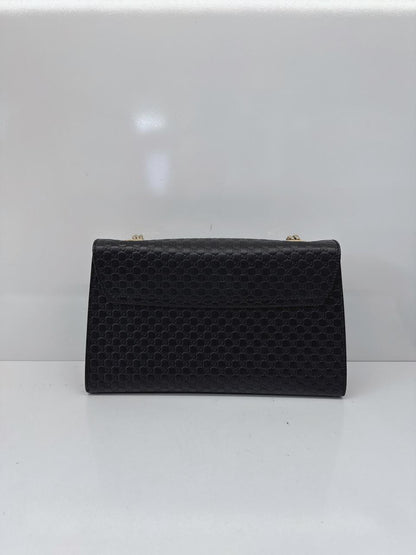 BLACK MICROGUCCISSIMA LEATHER MEDIUM EMILY SHOULDE BAG