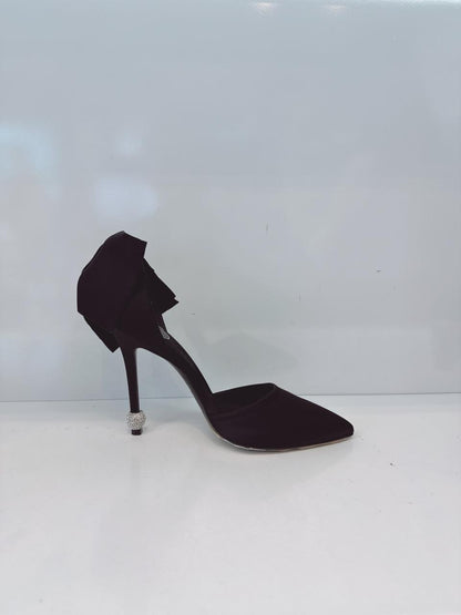 DORSAY PAPILLON BOW AND CRYSTAL-EMBELLISHED SATIN PUMPS 39