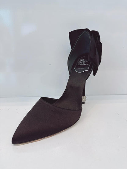 DORSAY PAPILLON BOW AND CRYSTAL-EMBELLISHED SATIN PUMPS 39