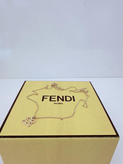 KARLIGRAPHY FF GOLD TONE PLEATED NECKLACE