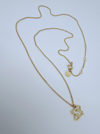 KARLIGRAPHY FF GOLD TONE PLEATED NECKLACE
