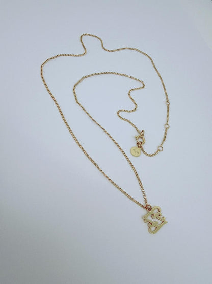 KARLIGRAPHY FF GOLD TONE PLEATED NECKLACE