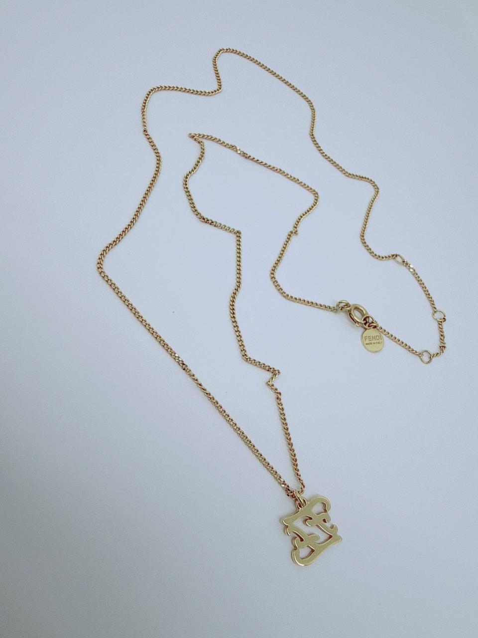 KARLIGRAPHY FF GOLD TONE PLEATED NECKLACE