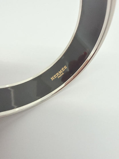 MULTICOLOR PRINTED ENAMEL WIDE BANGLE BRACELET PHW