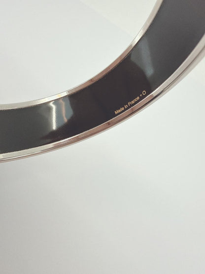 MULTICOLOR PRINTED ENAMEL WIDE BANGLE BRACELET PHW