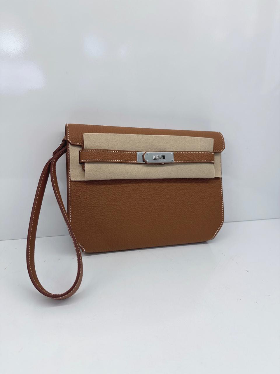 GOLD TOGO LEATHER KELLY DEPECHES 25 PALLADIUM HARDWARE