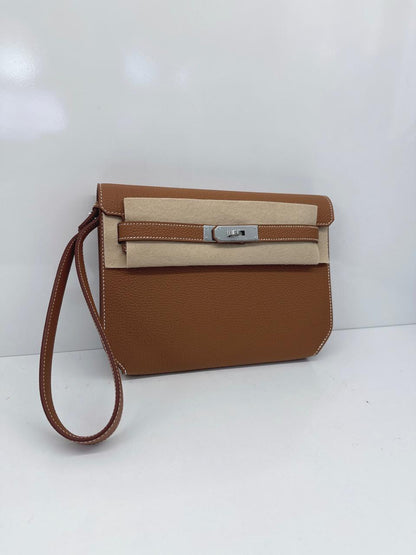 GOLD TOGO LEATHER KELLY DEPECHES 25 PALLADIUM HARDWARE