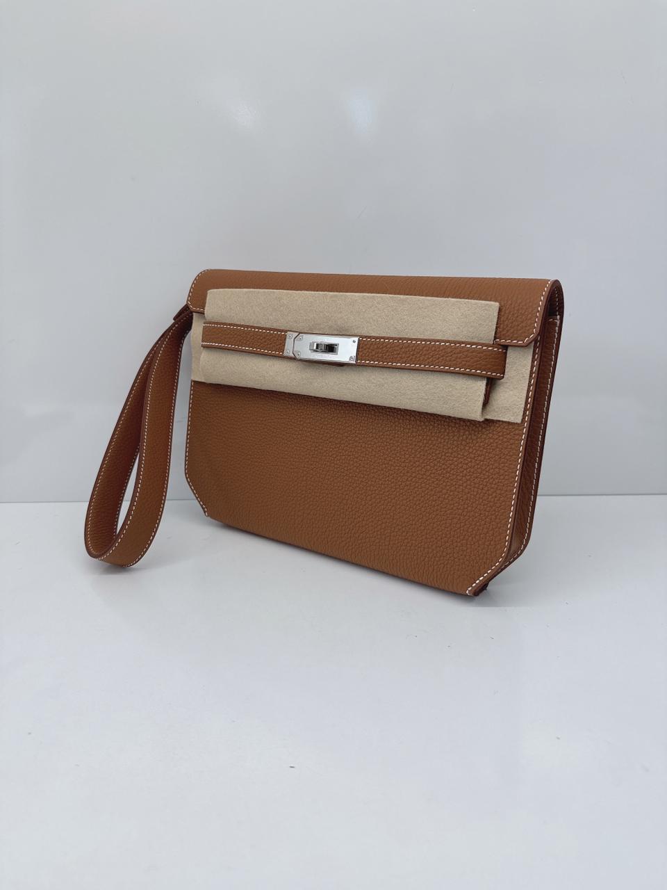 GOLD TOGO LEATHER KELLY DEPECHES 25 PALLADIUM HARDWARE