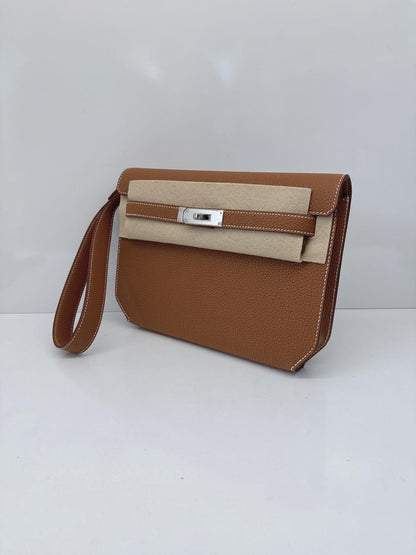 GOLD TOGO LEATHER KELLY DEPECHES 25 PALLADIUM HARDWARE