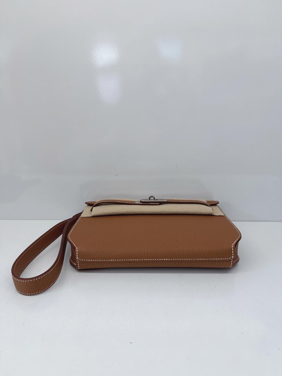 GOLD TOGO LEATHER KELLY DEPECHES 25 PALLADIUM HARDWARE