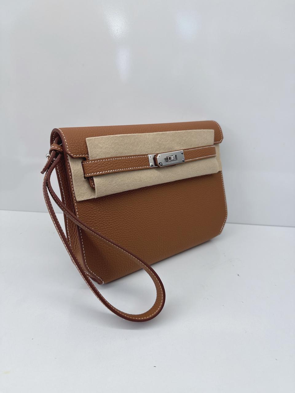 GOLD TOGO LEATHER KELLY DEPECHES 25 PALLADIUM HARDWARE