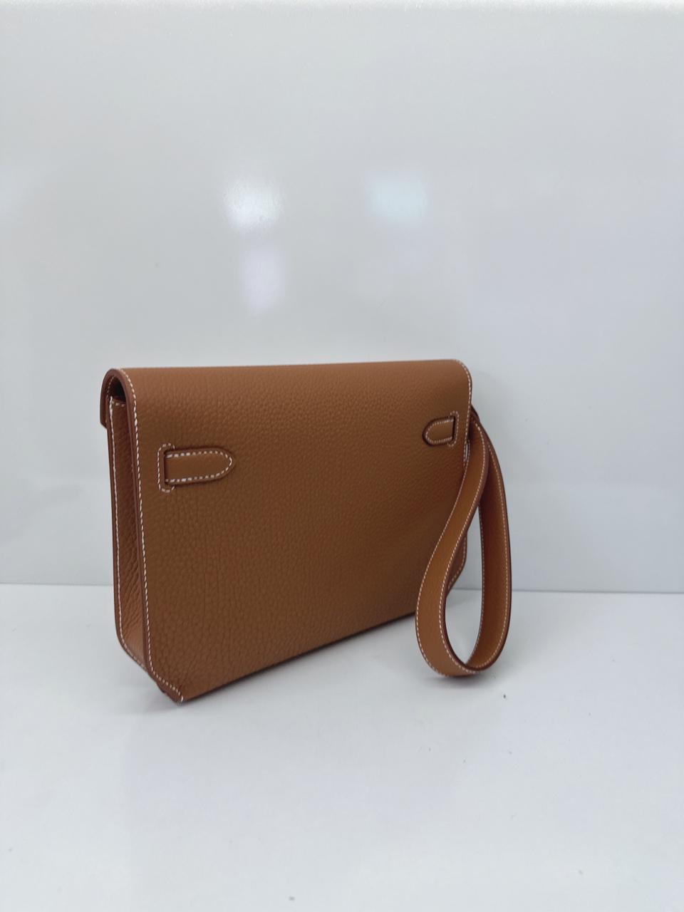 GOLD TOGO LEATHER KELLY DEPECHES 25 PALLADIUM HARDWARE