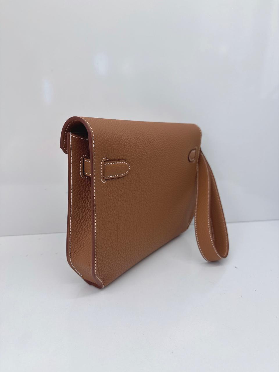 GOLD TOGO LEATHER KELLY DEPECHES 25 PALLADIUM HARDWARE