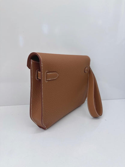 GOLD TOGO LEATHER KELLY DEPECHES 25 PALLADIUM HARDWARE