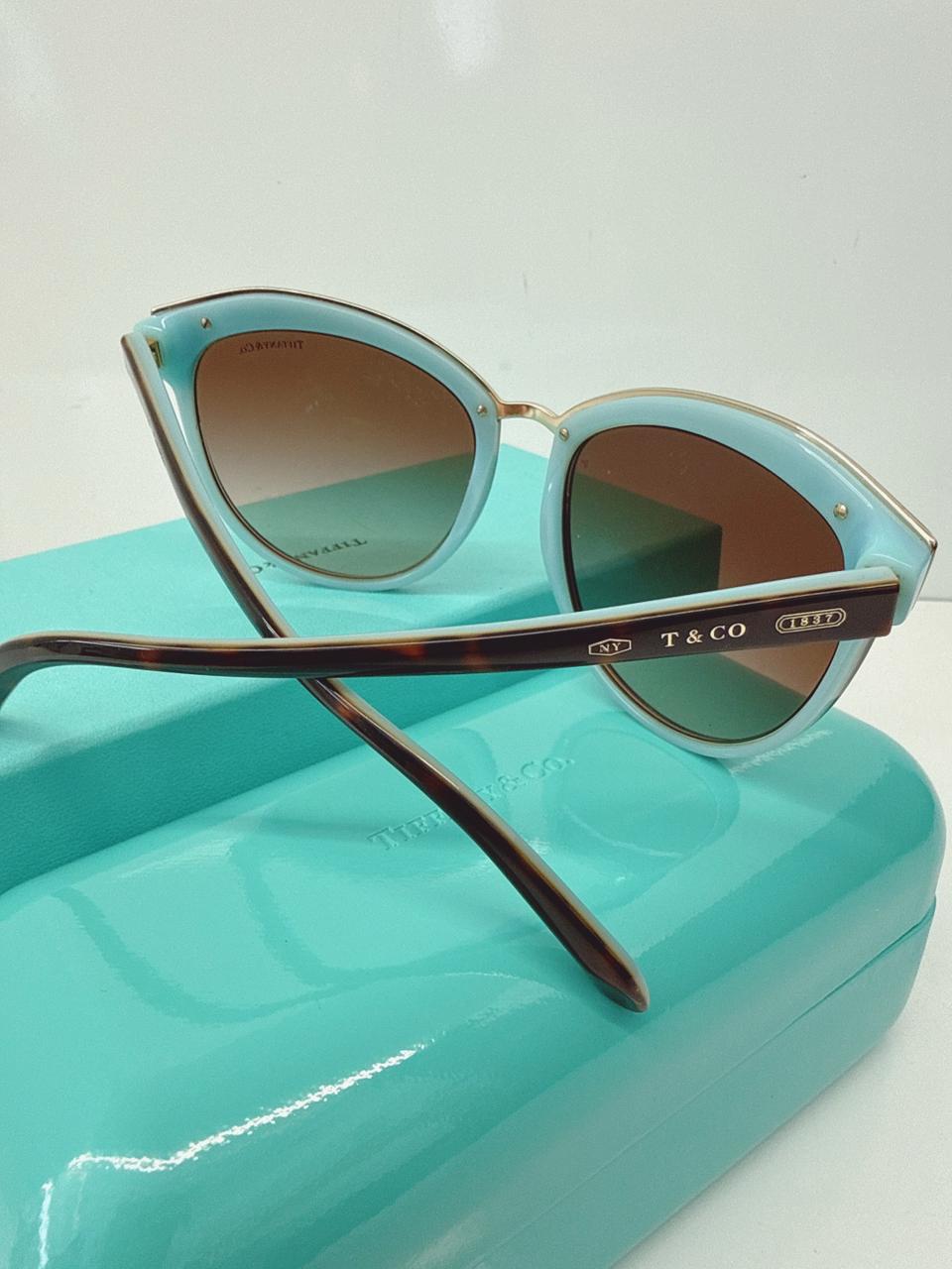 BROWN HAVANA GRADIENT TF4146 8134/3B OVAL SUNGLASSES