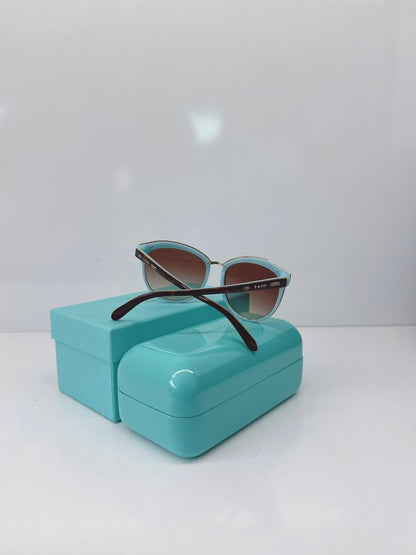 BROWN HAVANA GRADIENT TF4146 8134/3B OVAL SUNGLASSES