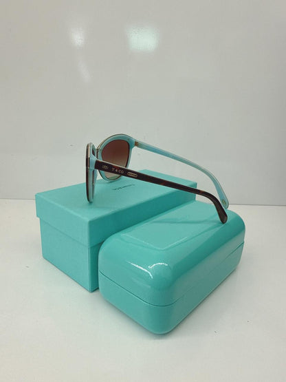 BROWN HAVANA GRADIENT TF4146 8134/3B OVAL SUNGLASSES