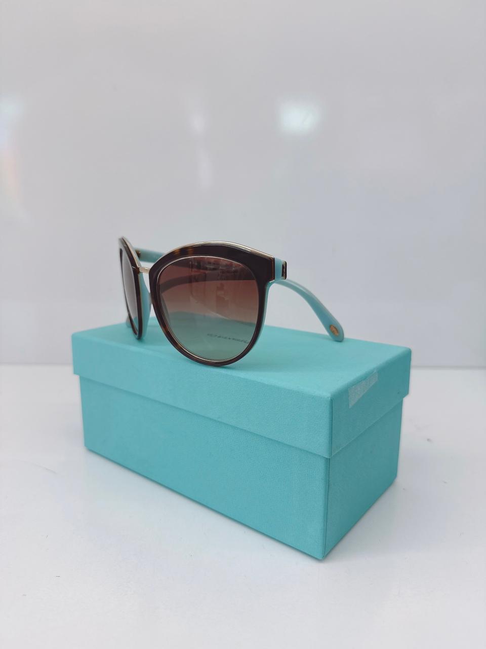 BROWN HAVANA GRADIENT TF4146 8134/3B OVAL SUNGLASSES