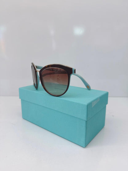 BROWN HAVANA GRADIENT TF4146 8134/3B OVAL SUNGLASSES