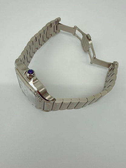 SANTOS DE CARTIER DIAMOND WATCH W4SA0005 MEDIUM MODEL