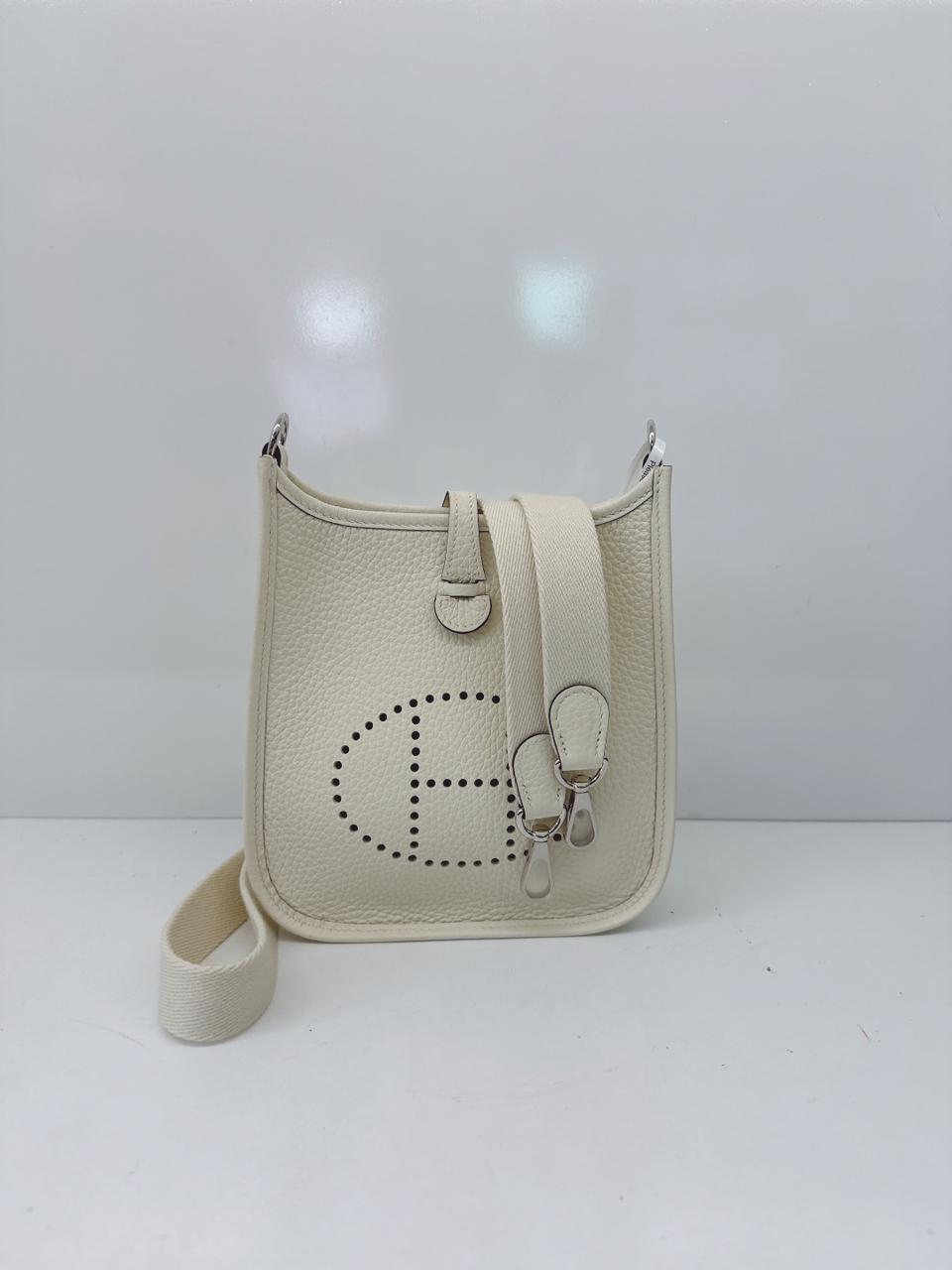 CREAM EVELYNE TPM CLEMENCE LEATHER PALLADIUM HARDWARE