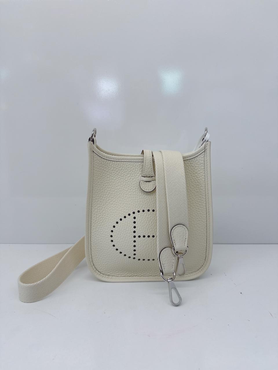 CREAM EVELYNE TPM CLEMENCE LEATHER PALLADIUM HARDWARE