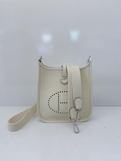 CREAM EVELYNE TPM CLEMENCE LEATHER PALLADIUM HARDWARE