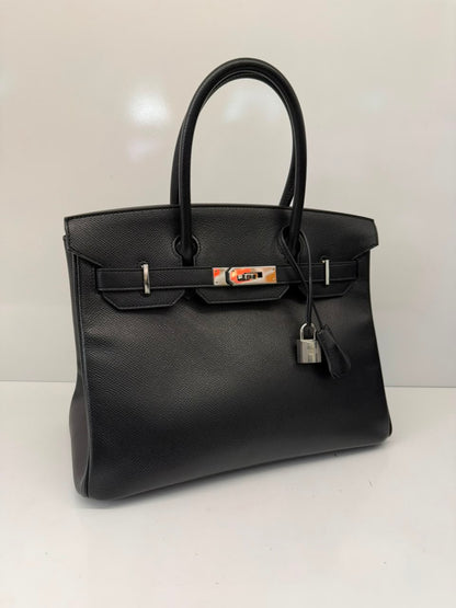 BLACK BIRKIN 30 EPSOM LEATHER PALLADIUM HARDWARE