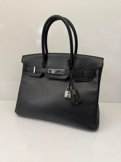 BLACK BIRKIN 30 EPSOM LEATHER PALLADIUM HARDWARE