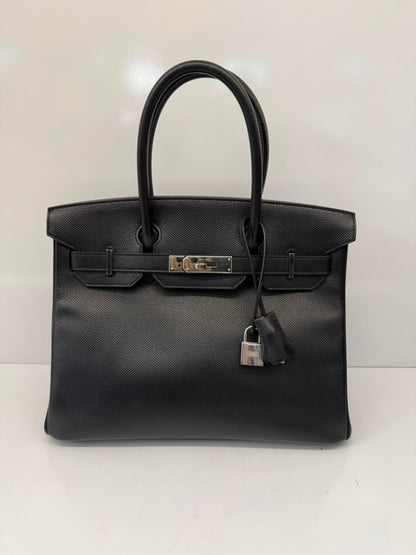 BLACK BIRKIN 30 EPSOM LEATHER PALLADIUM HARDWARE